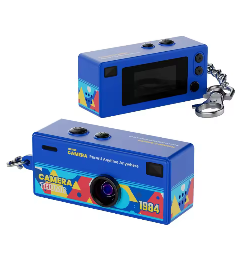 Mini Retro CCD Keychain Camera (1080P HD & Selfie Flip Lens)