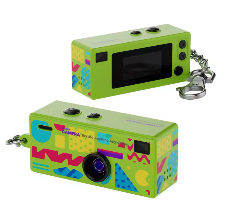 Mini Retro CCD Keychain Camera (1080P HD & Selfie Flip Lens)