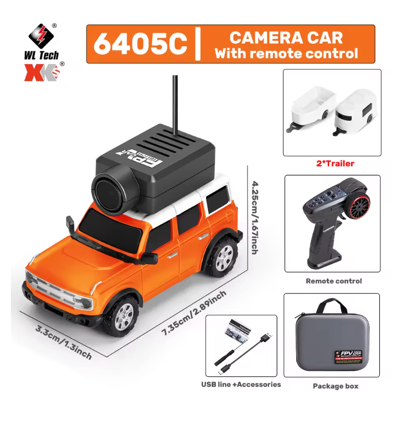 1/64 Mini FPV RC Car with 720P HD Live Video Camera