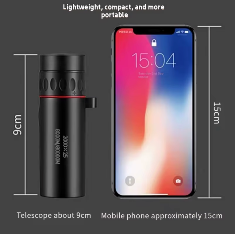 High-definition Compact Monocular Telescope with Phone Clip
