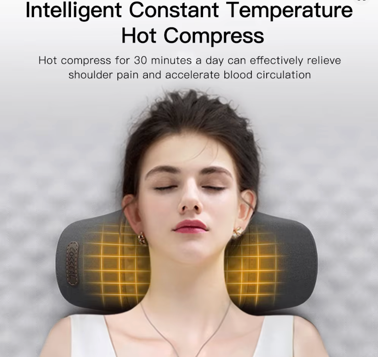 Orthopedic Neck Massager Pillow with Heat & Traction