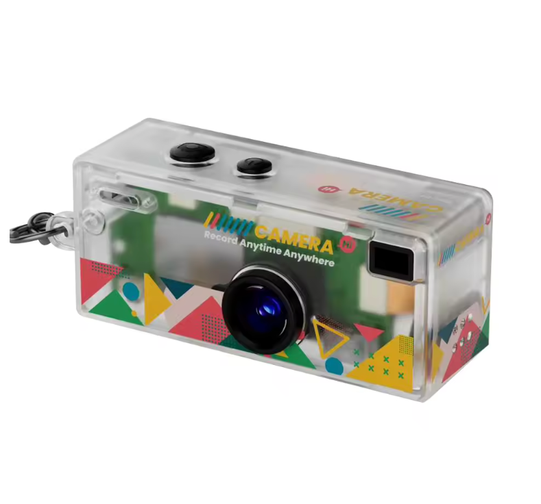 Mini Retro CCD Keychain Camera (1080P HD & Selfie Flip Lens)