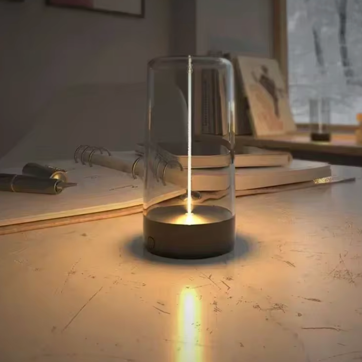 Quantum Wire Magnetic Wireless Table Lamp (Type-C Rechargeable)