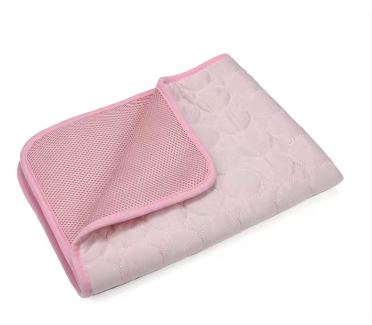 Summer Pet Cooling Mat – Washable Ice Silk Bed Cushion