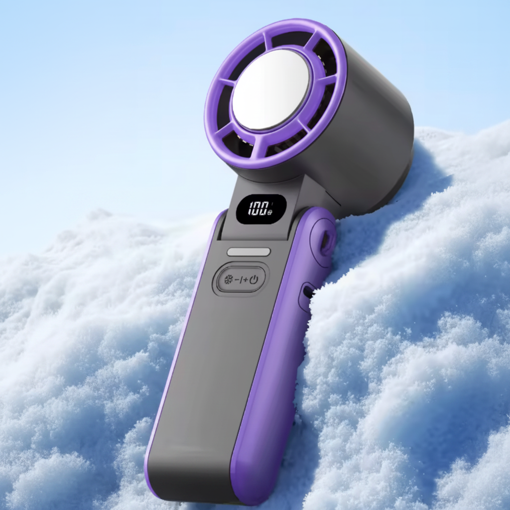 Ice-Cooling Pocket Turbo Fan with 18°C Chill Plate