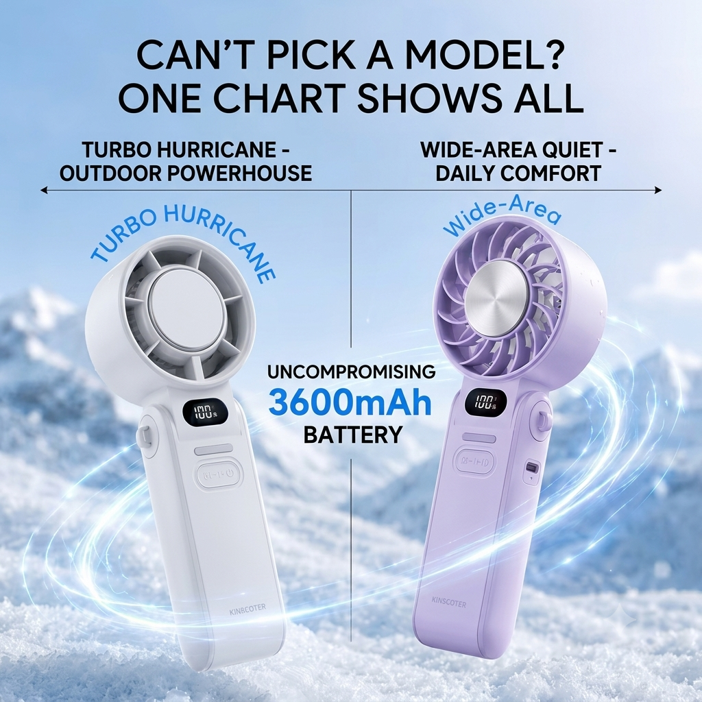 Ice-Cooling Pocket Turbo Fan with 18°C Chill Plate