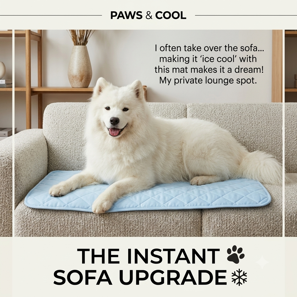 Summer Pet Cooling Mat – Washable Ice Silk Bed Cushion