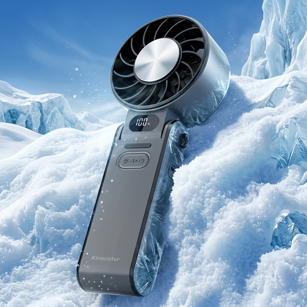 Ice-Cooling Pocket Turbo Fan with 18°C Chill Plate