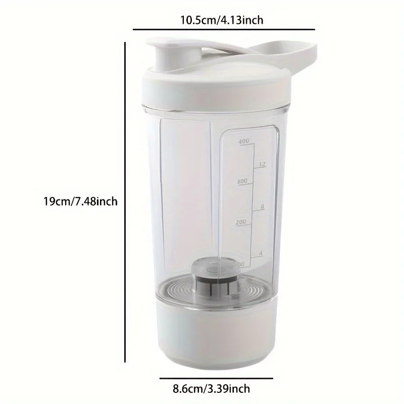Portable Electric Protein Shaker & Powder Mixer Cup (400ml)