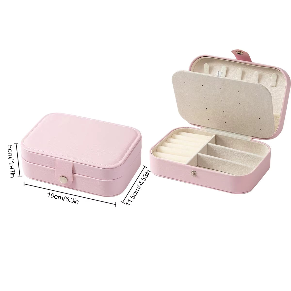 Premium Leather Travel Jewelry Organizer – Compact, Tangle-Free Storage