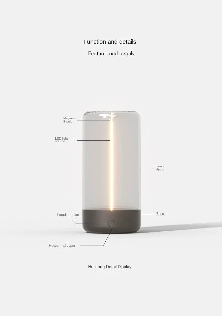 Quantum Wire Magnetic Wireless Table Lamp (Type-C Rechargeable)