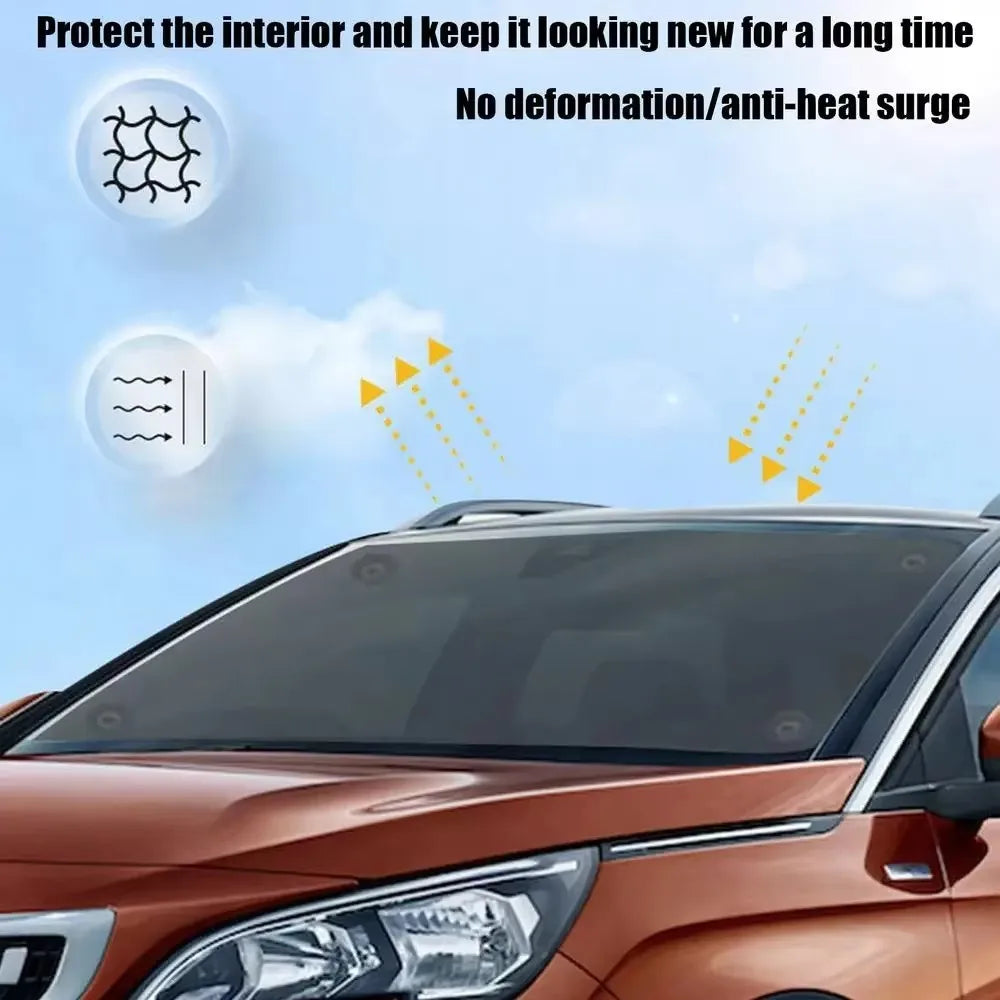 Retractable Car Sun Shade Instant Heat & UV Block