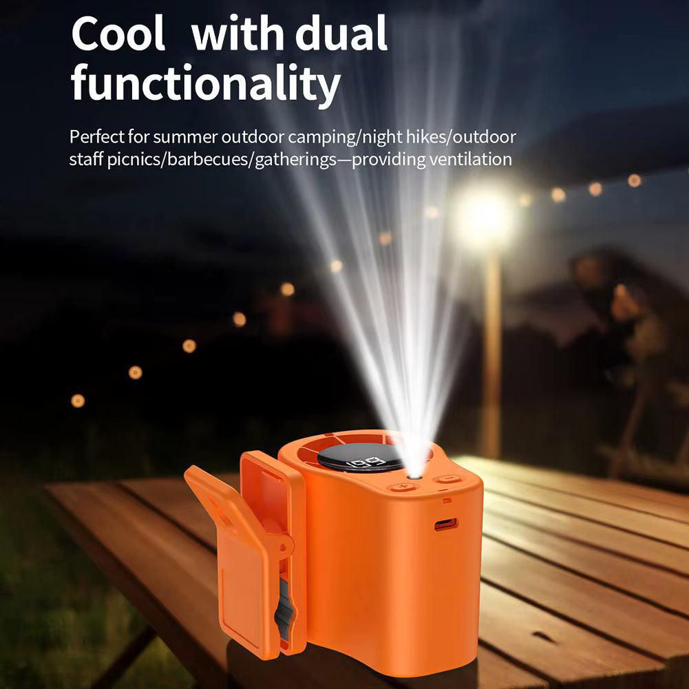 Car Clip on Cooling Fan with LED Display 4-in-1