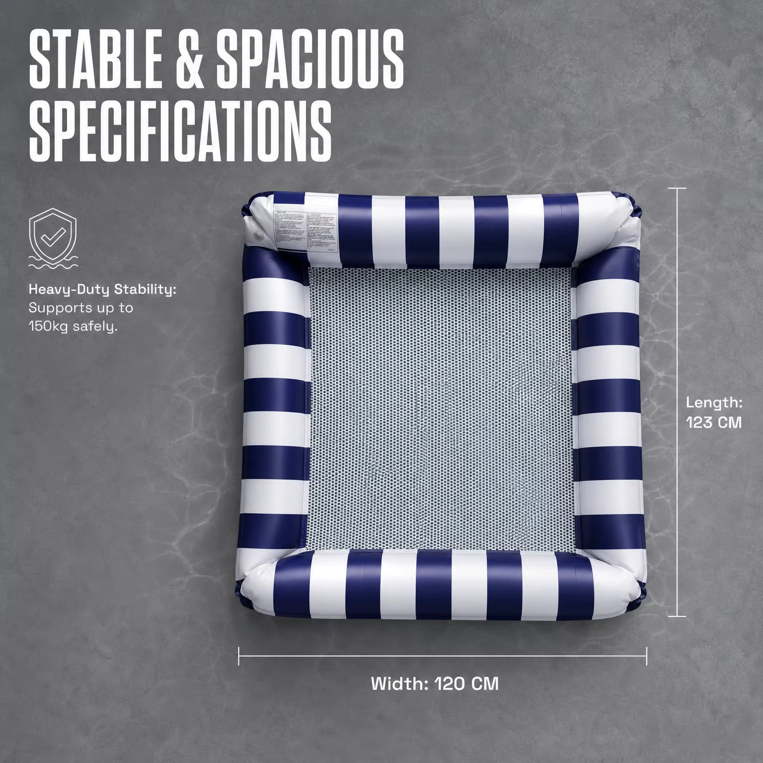 Foldable Inflatable Pool Float Hammock (125cm x 70 cm)