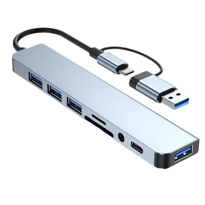 7-in-1 Dual USB-C & USB-A Smart Docking Station Hub