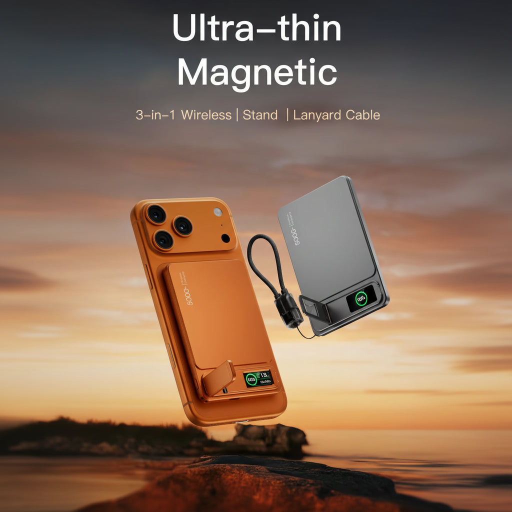 3-in-1 MagSafe 10,000mAh Power Bank with TFT Smart Display