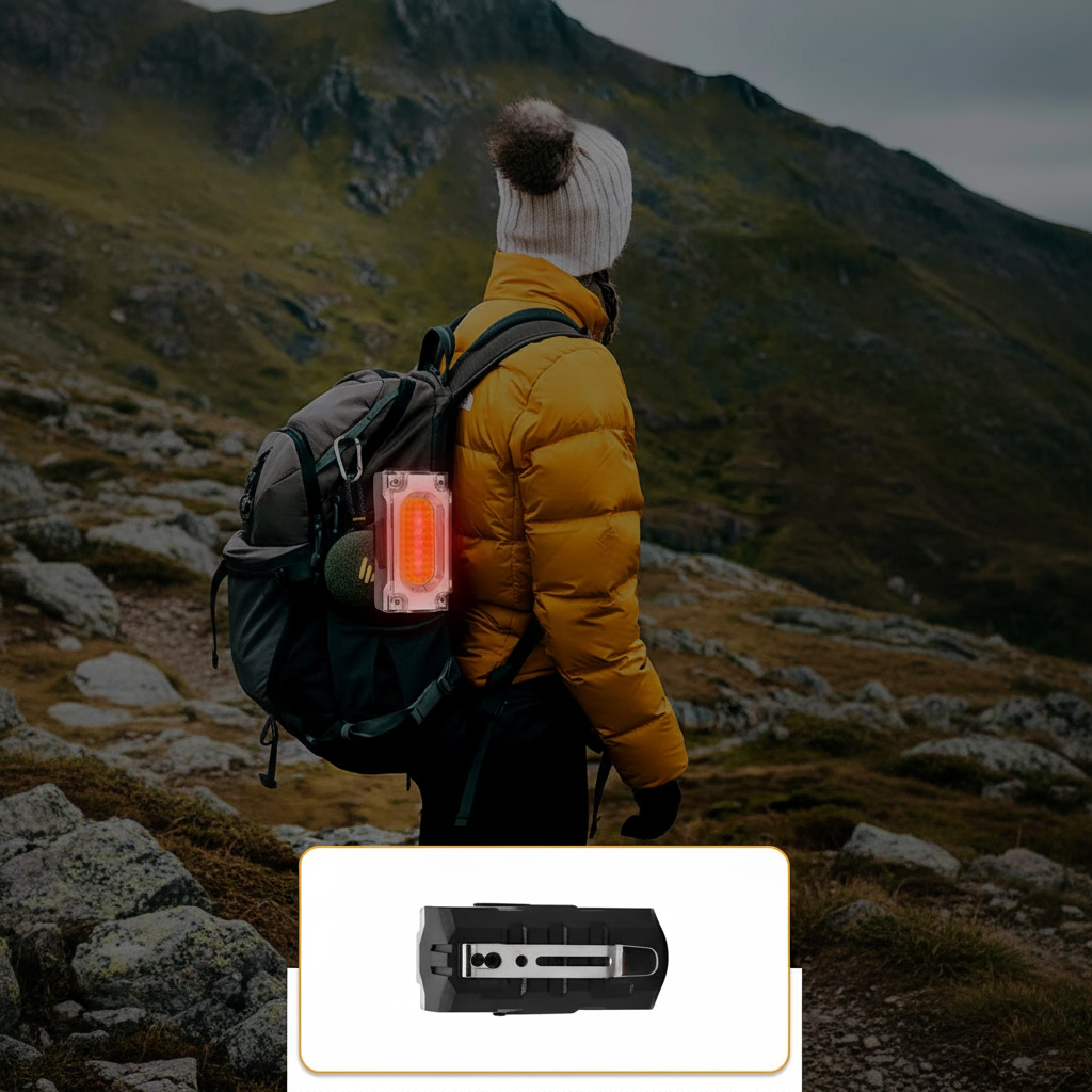 Headlamp Clip on Backpack - 1:1