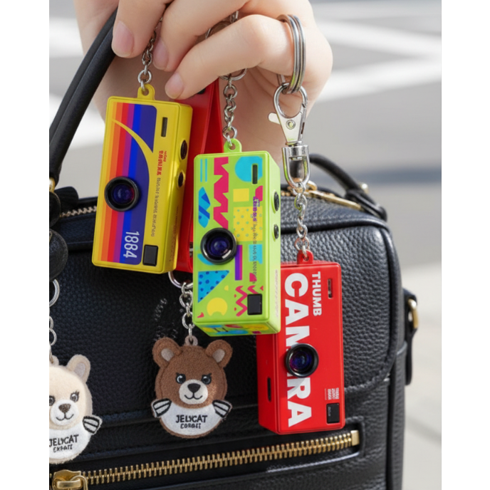 Mini Retro CCD Keychain Camera (1080P HD & Selfie Flip Lens)