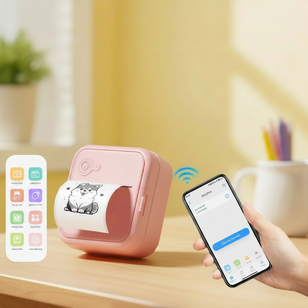 Pink Printer - Features Panel Kept