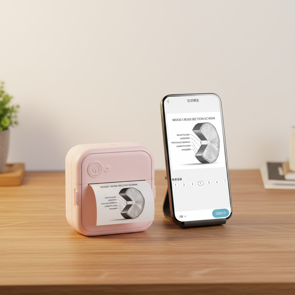 Pink Thermal Printer - Warm Desk