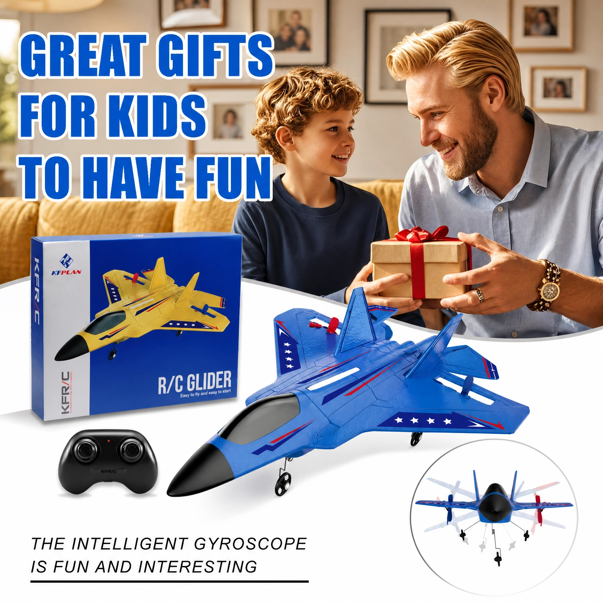 Beginner RC Fighter Jet SU-35 Airplane Easy 2.4GHz Control